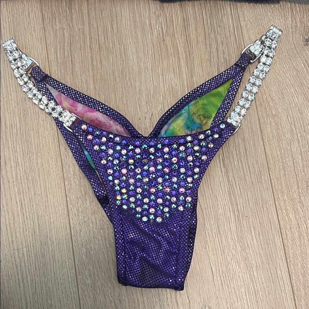 Purple Rhinestone Bikini Set - image 3
